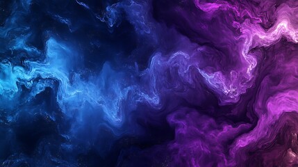 Fototapeta premium Dynamic Abstract Digital Painting: Vividly Swirling Blue and Purple Hues. AI Generated