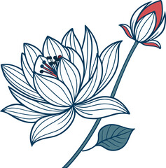  Stylized lotus flower symbolizing purity.
