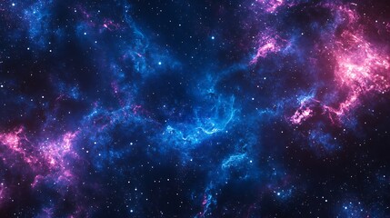 Stunning Digital Painting: Vividly Colored Nebula Swirling Mysteriously Across the Cosmos. AI Generated