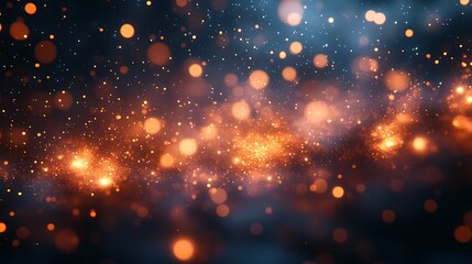 Obraz premium Radiant sparks of gold dancing brightly against the blackened night image