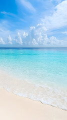 Serene beach scene tropical paradise nature photography calm ocean coastal view tranquility in paradise