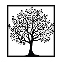 Obraz premium Tree Panel Wall Art Laser Cut Design Tree illustration Vector