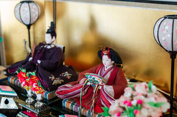 Hina dolls for Hinamatsuri or the Doll's Festival