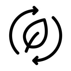 Leaf ecology symbol - renewable energy, sustainability and ecology icon.