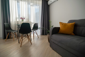 Apartment Interior Design Modern Furniture, Cozy Living Room, Daytime Relaxation