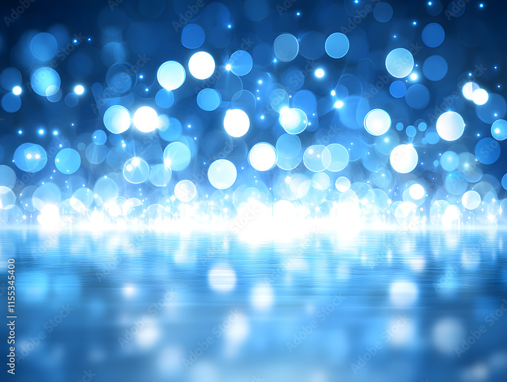 Poster bokeh lights dance over water surface abstract concept soft environment close-up view visual art for