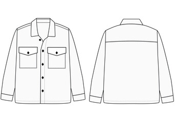 shacket jacket man fashion vector illustration design