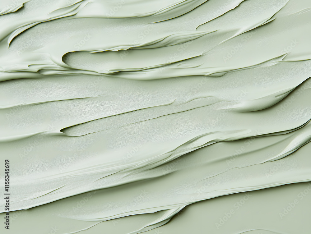 Poster textured green paint swirls art studio abstract image creative environment close-up view artistic ex