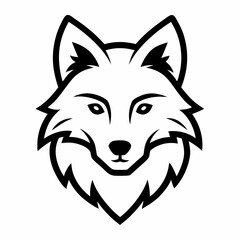 illustration of a wolf head