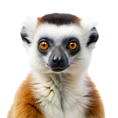 Fototapeta premium Lemur sifaka isolated on transparent background