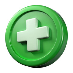 Obraz premium cross button 3d icon in cartoon plastic style minimal isolated on transparent white background, clipping path