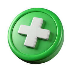 Obraz premium cross button 3d icon in cartoon plastic style minimal isolated on transparent white background, clipping path