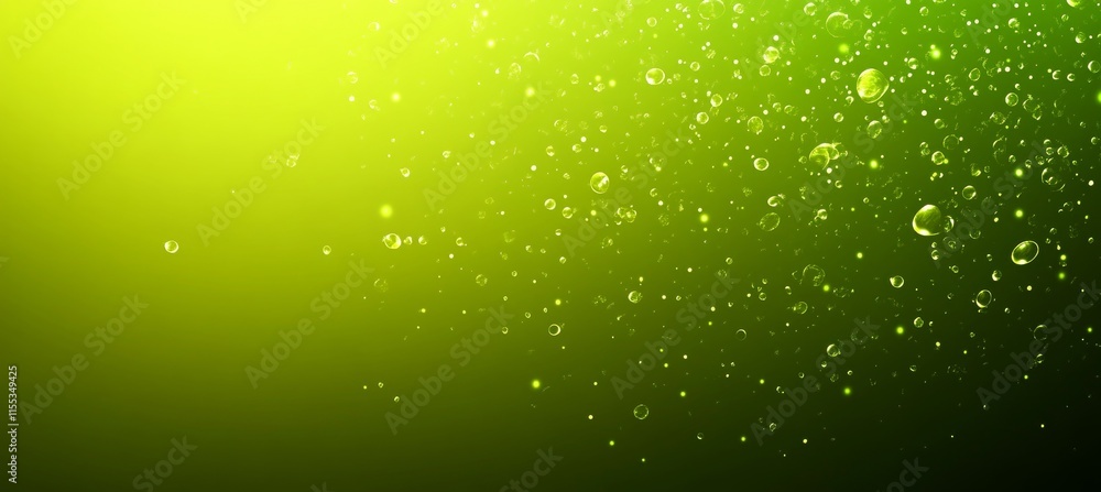 Poster abstract yellow green background with particles, gradient and texture , elegant design template.