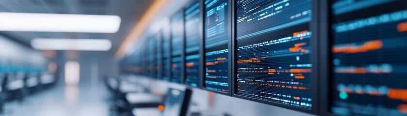Digital transformation in business driving optimization, a modern office with digital tools and AI systems enhancing workflow efficiency.