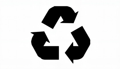 Silhouette of the recycling symbol

