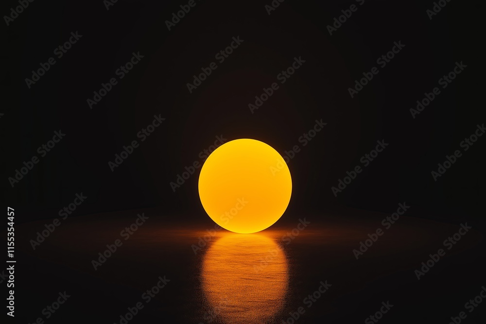 Poster A glowing orb of light centered on a black gradient background