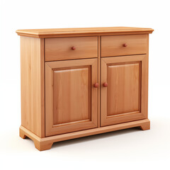 Light Wood Sideboard with Two Drawers and Two Doors