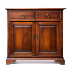 Wooden Sideboard Two Drawers Two Doors Dark Brown Finish