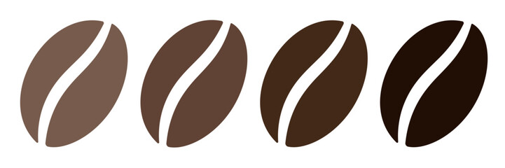 Coffee beans icon. Coffee beans full drawings. Coffee beans icons.