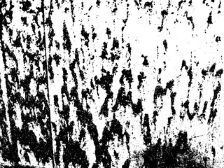Grunge background of black and white. Abstract rough texture of cracks, chips, dot isolated on transparent background PNG file