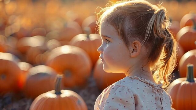 Fuzzy memories captured in a pumpkin patch visit.