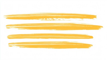 Vibrant Yellow Highlight Brush Lines for Professional Designs