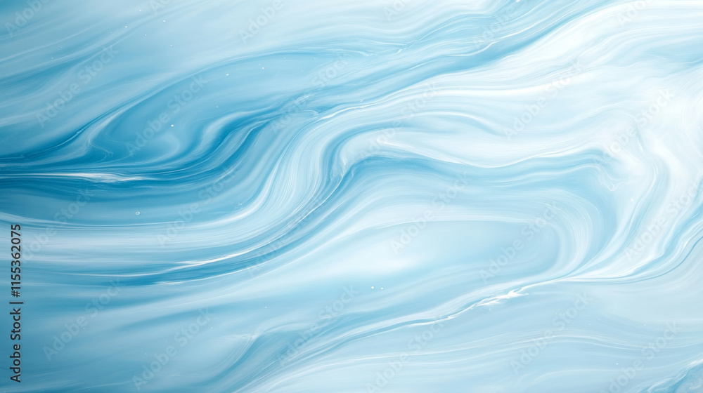 Poster abstract blue and white waves create a calming effect reminiscent of the ocean's movement