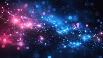 Obraz premium Abstract galaxy with colorful stars and cosmic glow