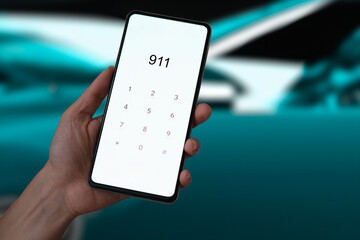Dialing 911 for Emergency Assistance of a Car Accident