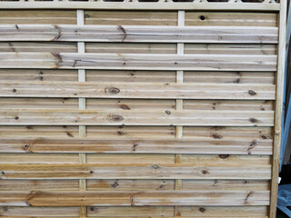 Natural Wooden Fence Panel with a Smooth Finish