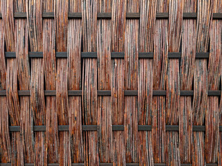 Woven Textile Pattern Showing Intricate Rattan Design