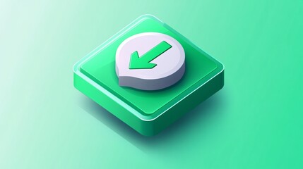 Verified Authentication Green Button for Rights Confirmation