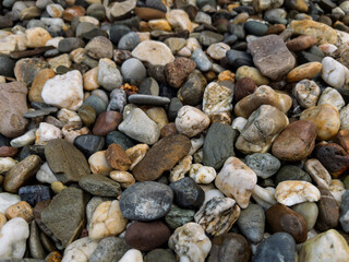 Colorful,Varied Pebbles and Stones for Landscaping
