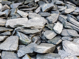 Black Slate Stone Chips for Landscaping and Decorative Use