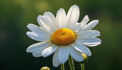 Fototapeta premium delicate flower with yellow center and white petals