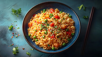 pasta with tomato sauce and basil