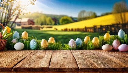 emmpty wooden desk history easter spring topic