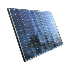 3D Solar Panel Isolated on Transparent Background
