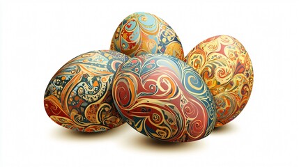 Fototapeta premium Vibrant Easter Eggs Decorated with Colorful Patterns for Festive Celebration