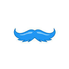 mustache movember vector icon