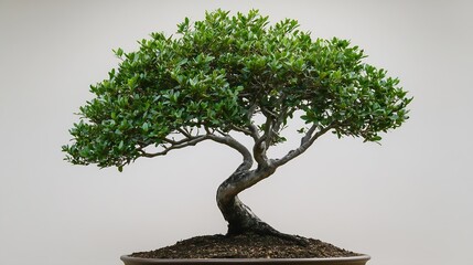 Fototapeta premium Beautiful Bonsai Tree in Pot Exuding Serenity and Nature Artistry : Generative AI
