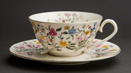Fototapeta premium cup of tea with flowers