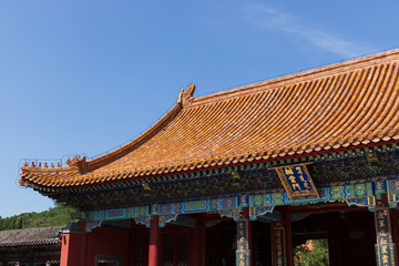 Naklejka premium The ancient structure of Pai Yun Gate in the Summer Palace, Beijing, China