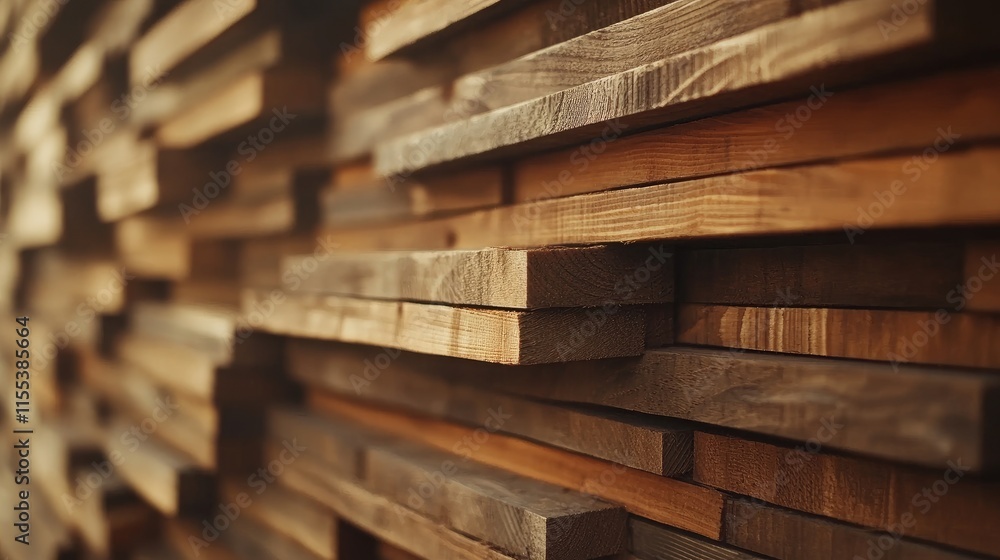 Poster wooden boards stacked neatly in a visually appealing arrangement ideal for background use in adverti