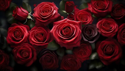 red roses with darkish heritage valentine s day