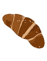 Hand drawn illustration of bread isolated on white background.