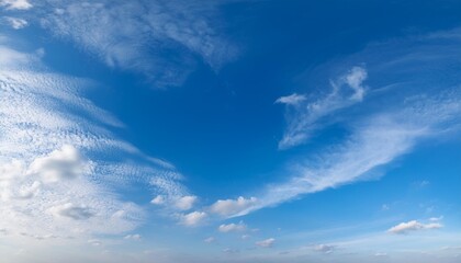 mild blue sky with small white clouds