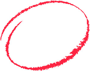 Naklejka premium Red Oval Doodle