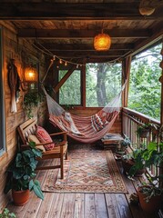 wooden house in the garden