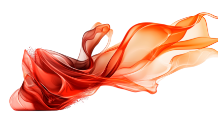 Fiery red and amber abstract background. Glossy silk texture with vibrant shimmer. Dramatic gradient transitions and bold wave patterns evoke energy and passion. Great for striking and impactful visua